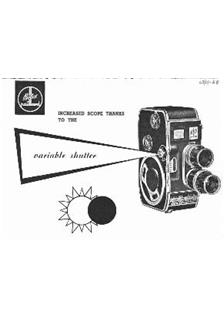 Bolex B 8 VS manual. Camera Instructions.